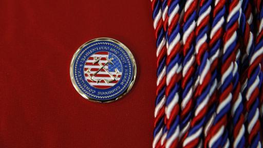 Cords and an emblem given to veterans upon graduation from North Central.